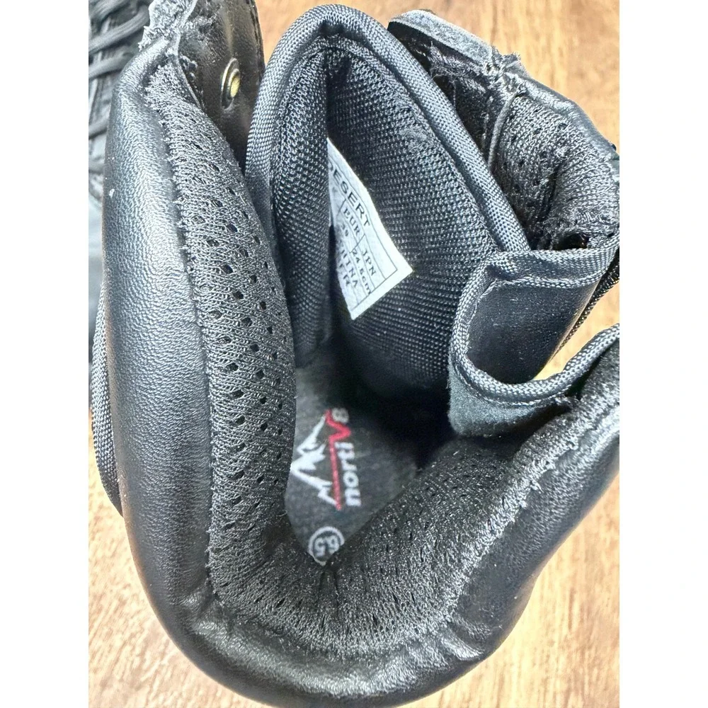 NORTIV8 Black Work Boots Men's Side Zip Lace Up Combat Tactical Size 6.5‎